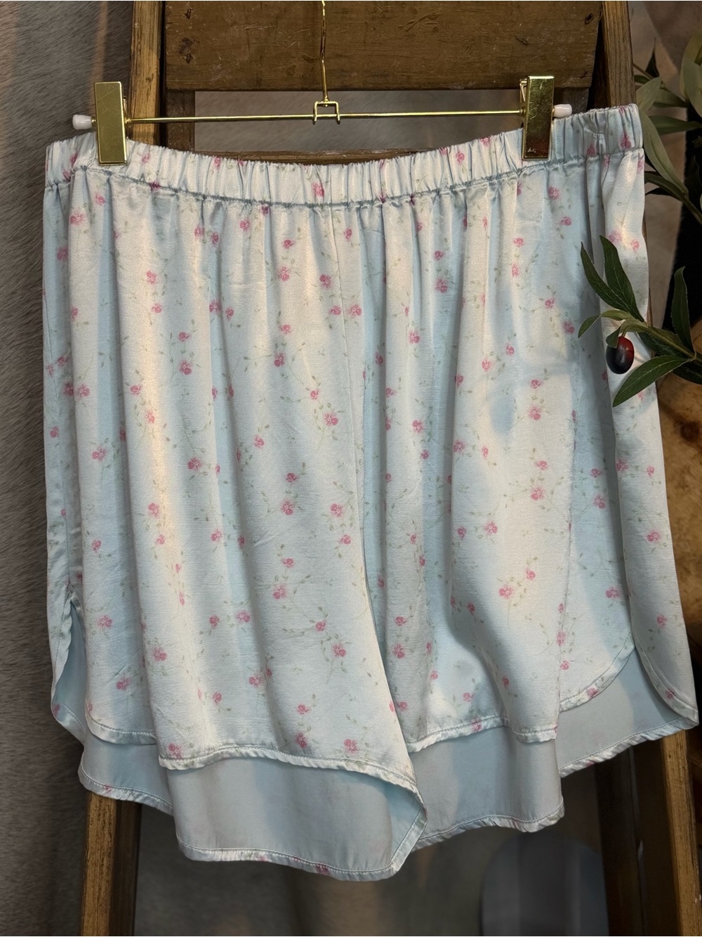 PJ Harlow “Brittany”  Women's Light Blue Floral lounge shorts